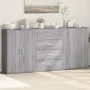 Aparadores 3 uds madera de ingeniería gris Sonoma 60x31x84 cm von , Sideboards - Ref: Foro24-3276579, Preis: 241,41 €, Rabatt: %