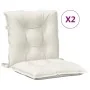 Cojines silla respaldo bajo 2 ud tela crema melange 100x50x7 cm by , Cushions for chairs and sofas - Ref: Foro24-4002385, Pri...
