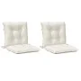 Cojines silla respaldo bajo 2 ud tela crema melange 100x50x7 cm by , Cushions for chairs and sofas - Ref: Foro24-4002385, Pri...