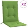 Cojines silla respaldo bajo 2 ud tela verde melange 100x50x4 cm by , Cushions for chairs and sofas - Ref: Foro24-4002460, Pri...