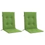 Cojines silla respaldo bajo 2 ud tela verde melange 100x50x4 cm by , Cushions for chairs and sofas - Ref: Foro24-4002460, Pri...