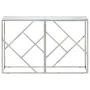 Mesa consola acero inoxidable plateado y vidrio templado de , Mesas auxiliares - Ref: Foro24-349995, Precio: 174,26 €, Descue...