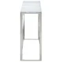 Mesa consola acero inoxidable plateado y vidrio templado de , Mesas auxiliares - Ref: Foro24-349995, Precio: 174,26 €, Descue...