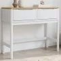 Mesa consola FLORO madera maciza de pino blanco 89,5x36,5x73 cm by , Side tables - Ref: Foro24-374021, Price: 129,97 €, Disco...