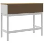 Mesa consola FLORO madera maciza de pino blanco 89,5x36,5x73 cm by , Side tables - Ref: Foro24-374021, Price: 129,97 €, Disco...