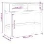 Mesa consola FLORO madera maciza de pino blanco 89,5x36,5x73 cm by , Side tables - Ref: Foro24-374021, Price: 129,97 €, Disco...
