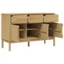 Aparador FLORO madera maciza de pino marrón cera 114x43x74 cm de , Aparadores - Ref: Foro24-374023, Precio: 216,00 €, Descuen...