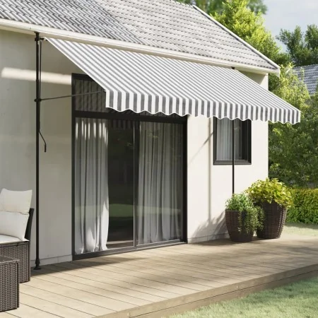 Tela cenefa de toldo de repuesto rayas antracita blanca 3,5 m de , Toldos - Ref: Foro24-367787, Precio: 13,67 €, Descuento: %