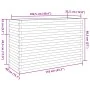 Jardinera madera maciza de pino blanco 110x40x68,5 cm by , Pots and planters - Ref: Foro24-3282495, Price: 251,50 €, Discount: %