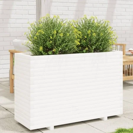 Jardinera madera maciza de pino blanco 110x40x72,5 cm de , Maceteros y jardineras - Ref: Foro24-3282600, Precio: 271,57 €, De...