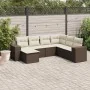 Juego de sofás de jardín 7 piezas con cojines ratán PE marrón by , Garden sets - Ref: Foro24-3255240, Price: 455,82 €, Discou...