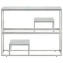 Mesa consola acero inoxidable plateado y vidrio templado by , Side tables - Ref: Foro24-350011, Price: 138,30 €, Discount: %