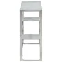 Mesa consola acero inoxidable plateado y vidrio templado by , Side tables - Ref: Foro24-350011, Price: 138,30 €, Discount: %