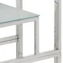 Mesa consola acero inoxidable plateado y vidrio templado by , Side tables - Ref: Foro24-350011, Price: 138,30 €, Discount: %