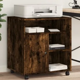 Soporte para impresora con ruedas roble ahumado 60x50x67 cm by , Printer supports - Ref: Foro24-840629, Price: 89,32 €, Disco...