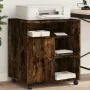 Soporte para impresora con ruedas roble ahumado 60x50x67 cm von , Drucker unterstützt - Ref: Foro24-840629, Preis: 89,32 €, R...