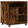Soporte para impresora con ruedas roble ahumado 60x50x67 cm von , Drucker unterstützt - Ref: Foro24-840629, Preis: 89,32 €, R...
