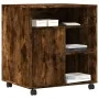 Soporte para impresora con ruedas roble ahumado 60x50x67 cm von , Drucker unterstützt - Ref: Foro24-840629, Preis: 89,32 €, R...