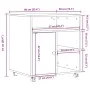 Soporte para impresora con ruedas roble ahumado 60x50x67 cm von , Drucker unterstützt - Ref: Foro24-840629, Preis: 89,32 €, R...