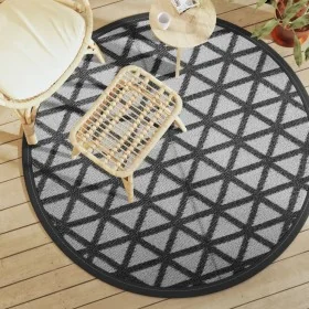 Alfombra de exterior ARAKIL negra Ø160 cm PP von , Outdoor-Protektoren - Ref: Foro24-368463, Preis: 31,70 €, Rabatt: %