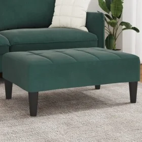 Dark green velvet footrest 77x55x31 cm by , Ottomans - Ref: Foro24-4007386, Price: 67,75 €, Discount: %