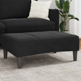 Reposapiés de terciopelo negro 77x55x31 cm by , Ottomans - Ref: Foro24-4007378, Price: 67,28 €, Discount: %