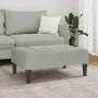 Light gray velvet footrest 77x55x31 cm by , Ottomans - Ref: Foro24-4007384, Price: 67,74 €, Discount: %