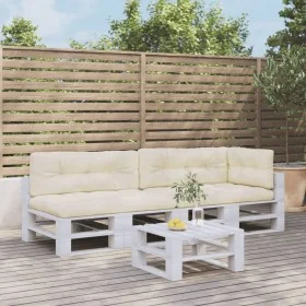Cojines para sofá de palets 5 unidades tela crema von , Kissen für Stühle und Sofas - Ref: Foro24-3217136, Preis: 148,65 €, R...