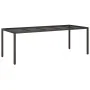 Set comedor jardín 9 pzas cojines ratán sintético vidrio marrón by , Garden sets - Ref: Foro24-3278589, Price: 731,45 €, Disc...