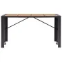 Mesa y sillas bar jardín 9 pzas ratán sintético y madera negro by , Garden sets - Ref: Foro24-49566, Price: 704,26 €, Discoun...