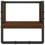Estantes pared con barras 4 pzas madera ingeniería marrón roble von , Regale und Regale - Ref: Foro24-836312, Preis: 42,66 €,...