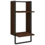 Estantes pared con barras 4 pzas madera ingeniería marrón roble von , Regale und Regale - Ref: Foro24-836312, Preis: 42,66 €,...