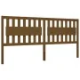 Honey brown solid wood bed frame and headboard 200x200 cm by vidaXL, Beds and slatted bases - Ref: Foro24-3194334, Price: 185...