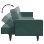Sofá cama de 2 plazas con taburete terciopelo verde oscuro by , Sofas - Ref: Foro24-3258135, Price: 334,36 €, Discount: %