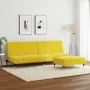 Sofá cama de 2 plazas con taburete terciopelo amarillo by , Sofas - Ref: Foro24-3258149, Price: 315,52 €, Discount: %