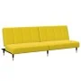 Sofá cama de 2 plazas con taburete terciopelo amarillo by , Sofas - Ref: Foro24-3258149, Price: 315,52 €, Discount: %