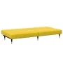 Sofá cama de 2 plazas con taburete terciopelo amarillo by , Sofas - Ref: Foro24-3258149, Price: 315,52 €, Discount: %