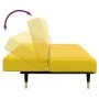 Sofá cama de 2 plazas con taburete terciopelo amarillo by , Sofas - Ref: Foro24-3258149, Price: 315,52 €, Discount: %