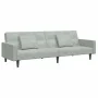 Sofá cama de 2 plazas con taburete terciopelo gris claro by , Sofas - Ref: Foro24-3258116, Price: 335,65 €, Discount: %