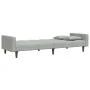 Sofá cama de 2 plazas con taburete terciopelo gris claro by , Sofas - Ref: Foro24-3258116, Price: 335,65 €, Discount: %