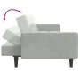 Sofá cama de 2 plazas con taburete terciopelo gris claro by , Sofas - Ref: Foro24-3258116, Price: 335,65 €, Discount: %