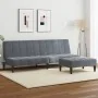 Sofá cama de 2 plazas con taburete terciopelo gris oscuro by , Sofas - Ref: Foro24-3258128, Price: 300,64 €, Discount: %