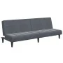 Sofá cama de 2 plazas con taburete terciopelo gris oscuro by , Sofas - Ref: Foro24-3258128, Price: 300,64 €, Discount: %
