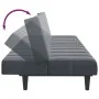 Sofá cama de 2 plazas con taburete terciopelo gris oscuro by , Sofas - Ref: Foro24-3258128, Price: 300,64 €, Discount: %
