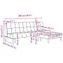 Sofá cama de 2 plazas con taburete terciopelo gris oscuro by , Sofas - Ref: Foro24-3258128, Price: 300,64 €, Discount: %