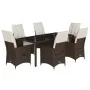 Set comedor de jardín 7 pzas con cojines ratán sintético marrón von , Gartensets - Ref: Foro24-3276773, Preis: 908,02 €, Raba...