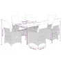 Set comedor de jardín 7 pzas con cojines ratán sintético marrón by , Garden sets - Ref: Foro24-3276771, Price: 867,57 €, Disc...