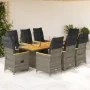 Set comedor jardín 9 pzas y cojines ratán sintético gris by , Garden sets - Ref: Foro24-3276854, Price: 1,00 €, Discount: %