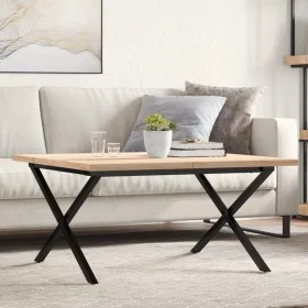 Mesa de centro marco X madera maciza pino y acero 90x90x45,5 cm von , Küchen- und Esstische - Ref: Foro24-3282753, Preis: 99,...