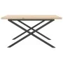 Mesa de centro marco X madera maciza pino y acero 90x90x45,5 cm de , Mesas de cocina y de comedor - Ref: Foro24-3282753, Prec...